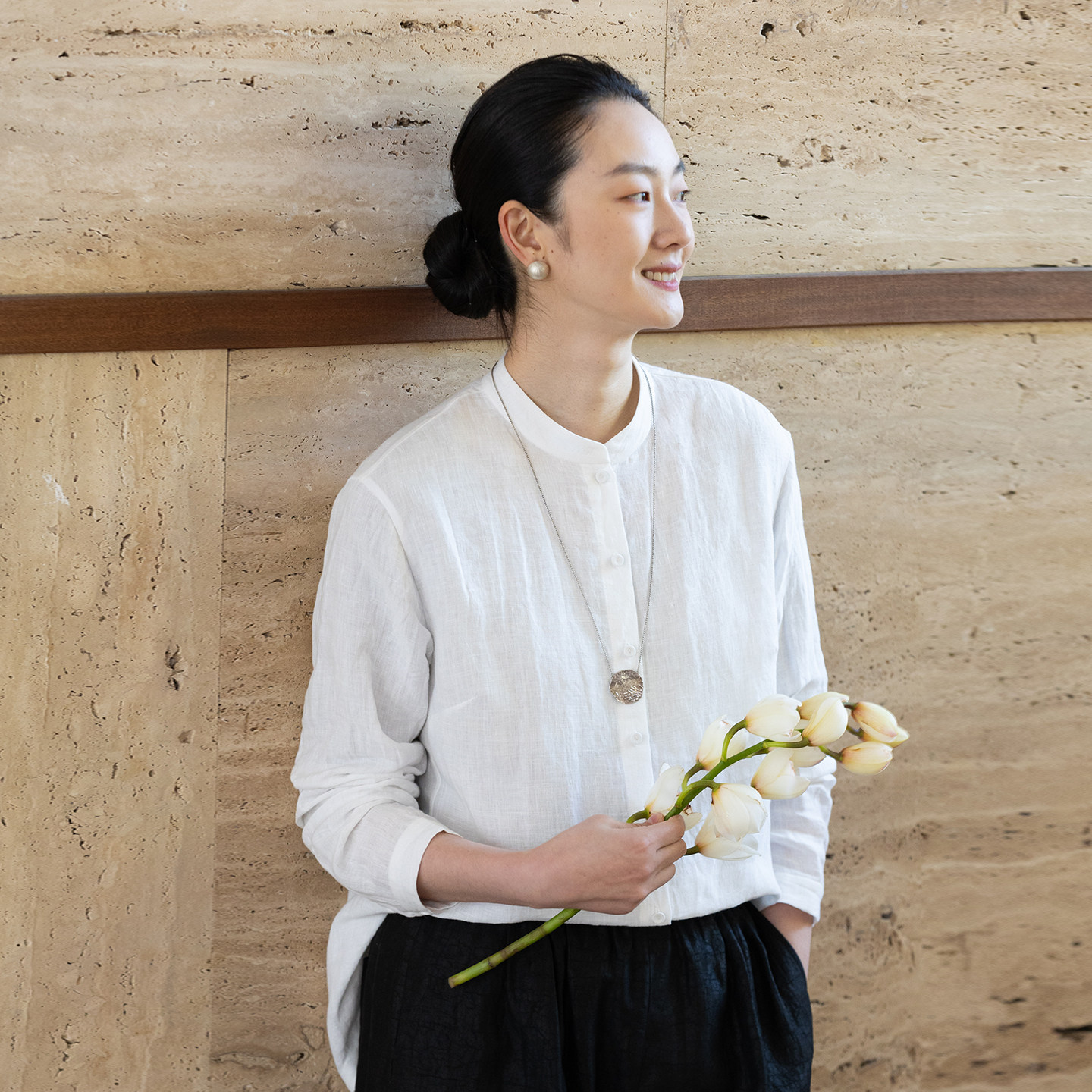 牧衣游原创 汉麻净色衬衫女新款轻薄柔软白色简约文艺衬衣 春宴