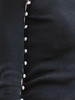 TYNVIE 黑色不对称珍珠钮扣镂空棉质罗纹上衣 商品缩略图7