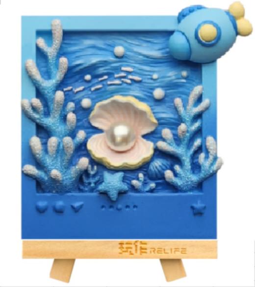[玩作]香氛摆件冰箱贴-海底两万里 -浮雕画板-彩绘bj 商品图0