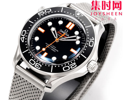 OR欧米茄海马300米系列 心想事“橙” 橙针款 米兰钢带 无历海马 8806一体机 男士腕表 表径42mm 商品图3