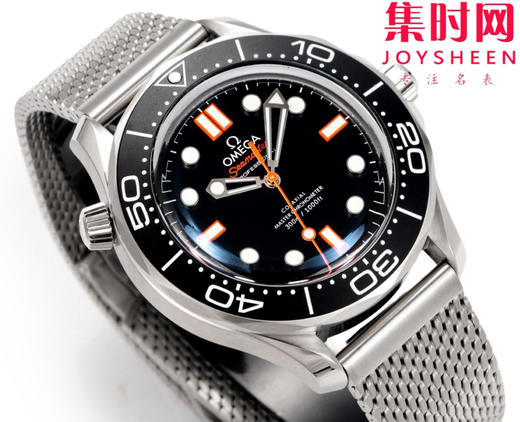 OR欧米茄海马300米系列 心想事“橙” 橙针款 米兰钢带 无历海马 8806一体机 男士腕表 表径42mm 商品图2