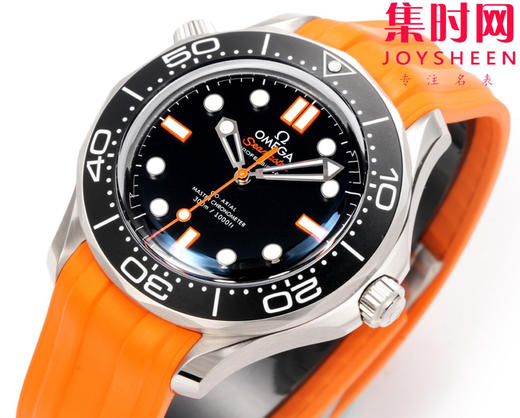 OR欧米茄海马300米系列 心想事“橙” 橙针款 米兰钢带 无历海马 8806一体机 男士腕表 表径42mm 商品图2