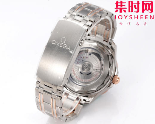 OR欧米茄海马300米系列 间玫金黑海马 8800一体机 男士腕表 表径42mm 商品图8