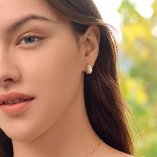 2楼Fellala/翡拉拉「春雨」耳钉耳饰时尚轻奢首饰货号926433101吊牌价699现价629 商品图4