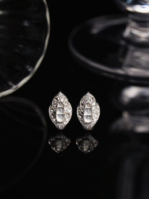 【喆】翡翠福豆耳钉 商品图0