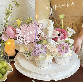 「女神节特别款」女神节纸杯许愿池 5纸杯 鲜花装饰随机