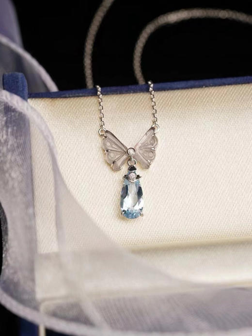 【喆】海蓝宝碧玺水滴吊坠 商品图0