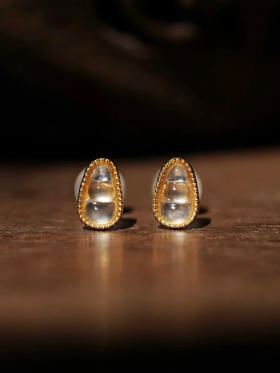 【喆】翡翠福豆耳钉