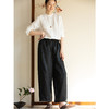 牧衣游原创 25姆米重磅香云纱休闲长裤新款黑色垂感真丝裤子 纸雀 商品缩略图1
