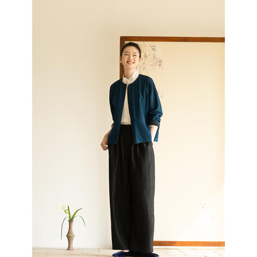 牧衣游原创 40姆米重磅缠枝纹罗香云纱外套古朴禅意中式开衫 千屿 商品图2