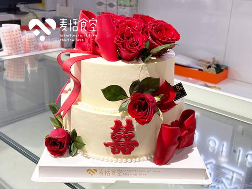鲜花喜字蛋糕 商品图0