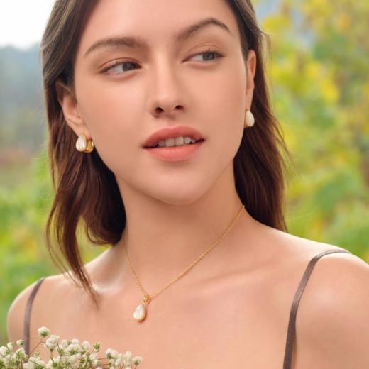 2楼Fellala/翡拉拉「春雨」轻奢简约项链高级感配饰货号926433202吊牌价1099现价989 商品图4