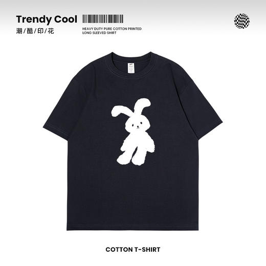 【59元2件】男女同款230g日系重磅短袖t恤男夏季潮牌宽松纯棉印花上衣T恤 商品图10