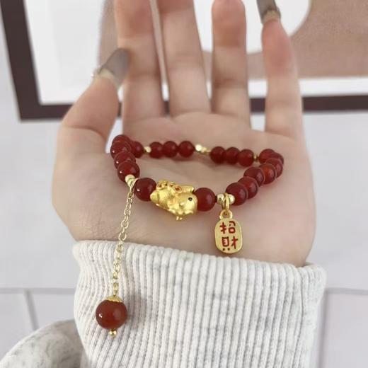 【马上鸿运·红玛瑙手串】敦煌天然红玛瑙圆珠单圈手串女款马年本命年手链中国风 商品图6