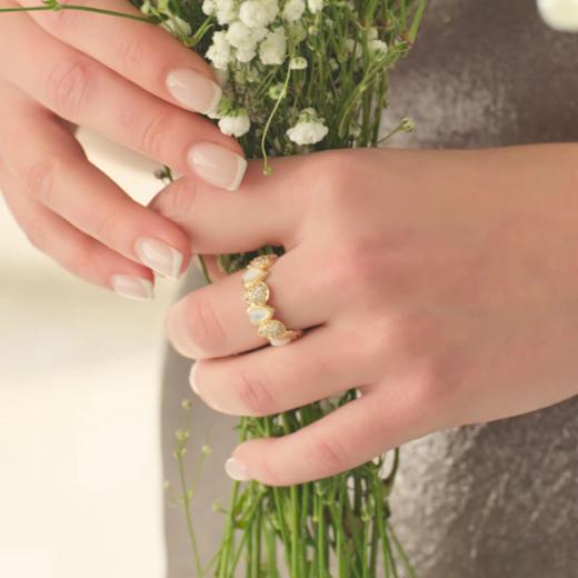 2楼Fellala/翡拉拉「春雨」轻奢高级感戒指货号926433801吊牌价1399现价1259 商品图3