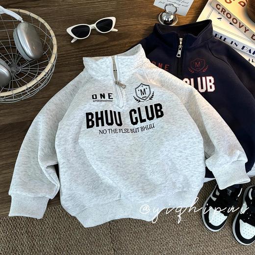 巧豆熊儿童卫衣春秋季新款男女童上衣中大童洋气运动套头衫立领长袖童装90-170★娃娃优选 商品图3