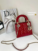 Dior 三格 漆皮 红色 戴妃包 商品缩略图0