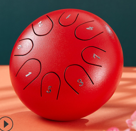 ZANI-6寸8音碳钢经典款七声C调-中国红-空明鼓bj