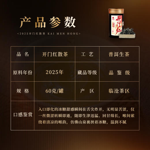 【开门红散茶】【现货直发】2025年冰岛糯伍单株开年启福，茶纳祥瑞一杯开门红，启运纳祥瑞； 一口糯伍韵，藏尽山野珍。60克/罐 第二罐半价 商品图1
