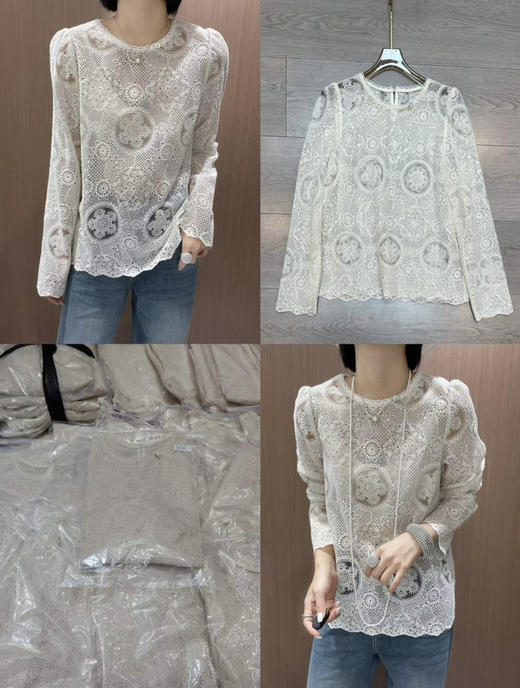 原单太阳花🌸法式镂空蕾丝衬衫（模特图仅供上身参考❗️） 商品图0