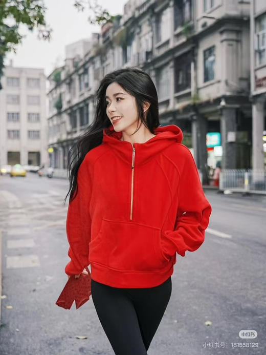 🉐699 Lululemon 半拉链scuba ，色号HTHT热辣红，只有XS/S码，125斤内 商品图4