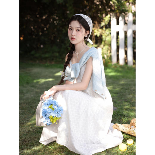 鹿向南「金缕轻绒」法式黄色针织衫女春季设计感高级长袖开衫上衣 商品图3