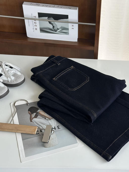 丹宁土耳其新款复古窄版直筒原色牛仔裤防褪色 商品图6