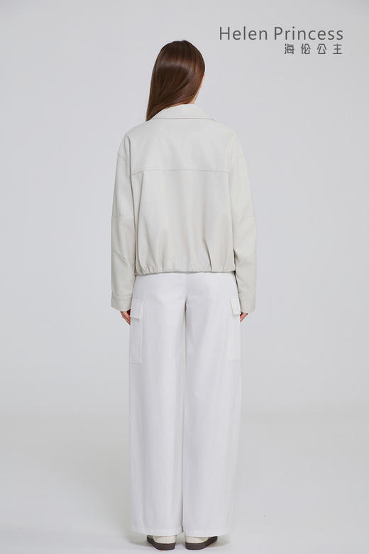 翻领腰带PU皮衣 商品图4