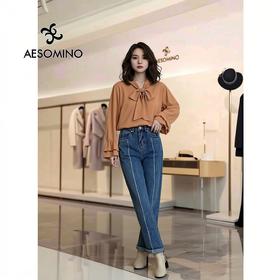 特卖衣莎美诺春秋休闲牛仔裤女裤直筒裤Y2948086