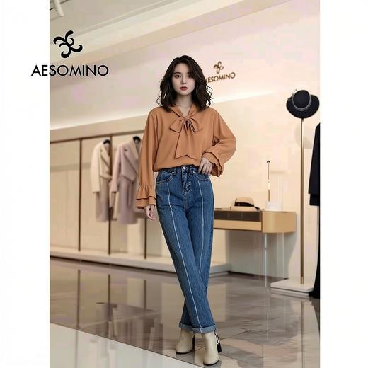 特卖衣莎美诺春秋休闲牛仔裤女裤直筒裤Y2948086 商品图0