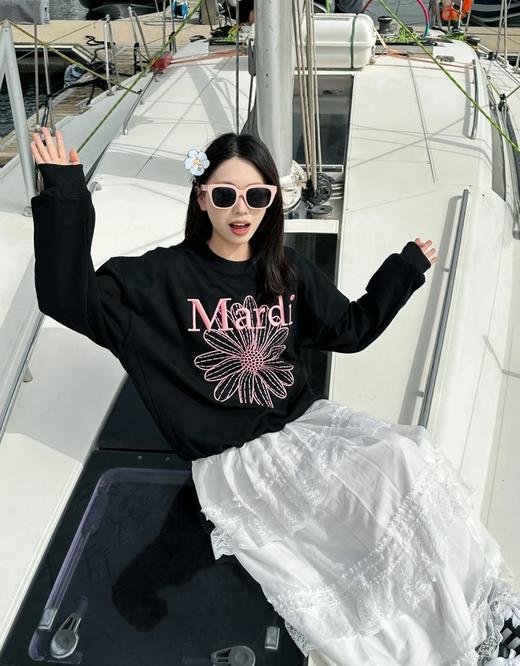 韩国原单Mardi重工刺绣360克纯棉卫衣 商品图10