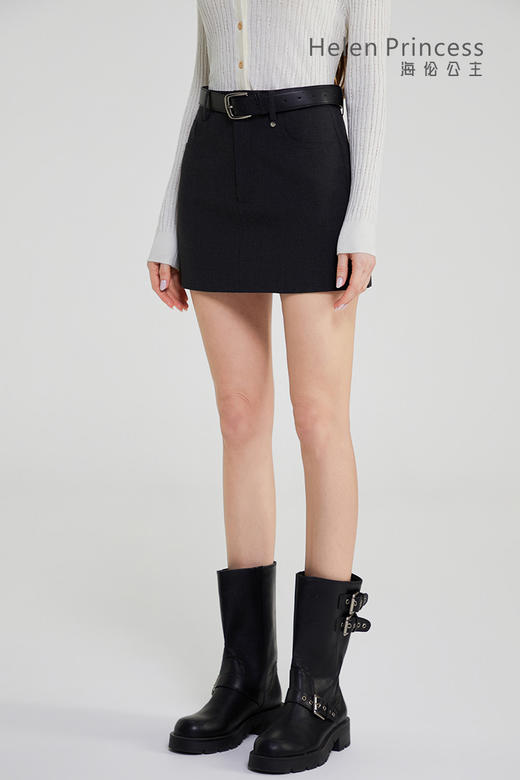 优雅短裙配腰带 商品图1