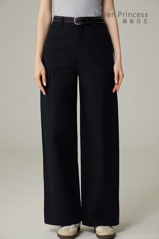 工装休闲阔腿裤配腰带 商品图3