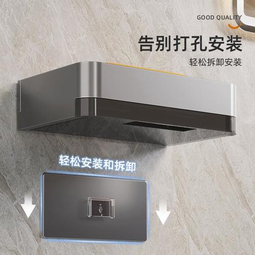 太空铝肥皂盒壁挂式卫生间置物架免打孔浴室香皂盒双层沥水架 商品图2