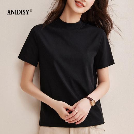 2026春装时尚中领短袖后中线套头上衣 商品图1