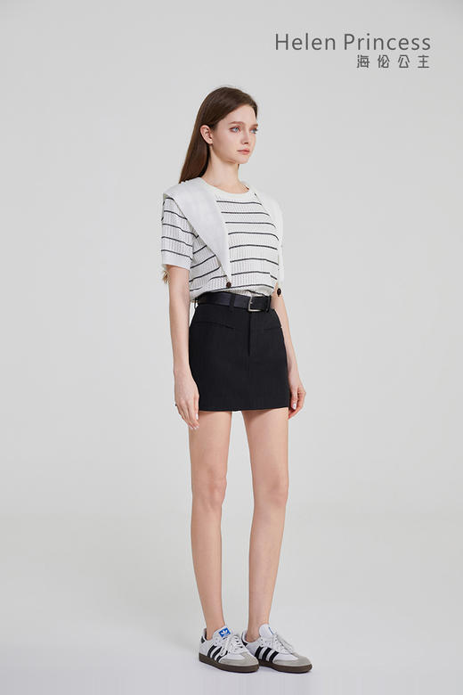 慵懒风圆领披肩上衣 商品图3