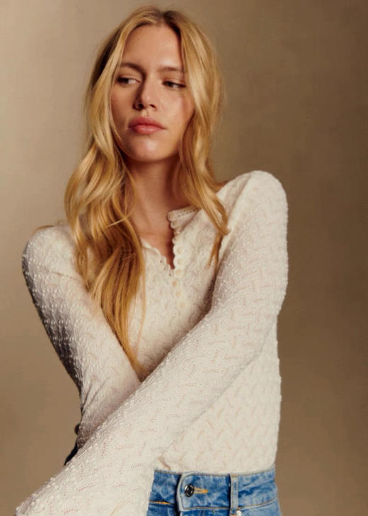 Sez镂空立体花丝毛针织衫 商品图2