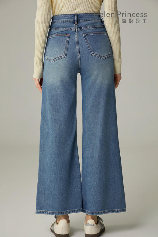 阔腿喇叭牛仔裤 商品图2