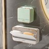 家用肥皂盒免打孔壁挂带盖沥水盒轻奢卫生间贴墙香皂盒皂盒肥皂架 商品缩略图0