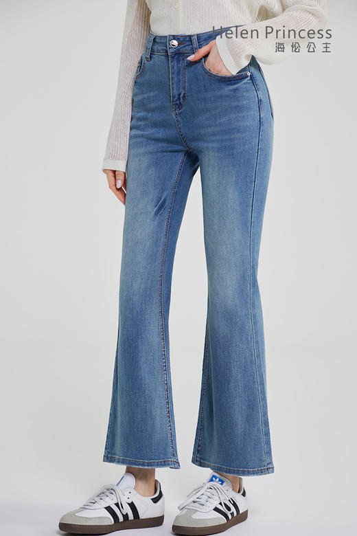 复古渐变喇叭牛仔裤 商品图1