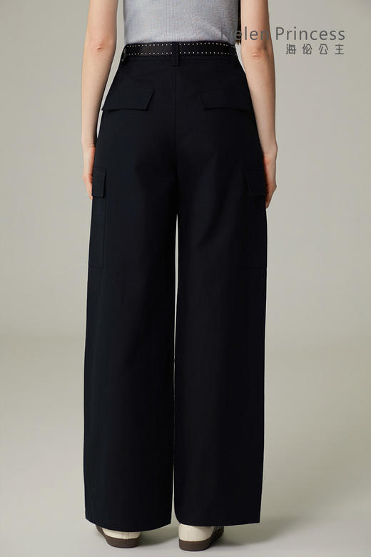 工装休闲阔腿裤配腰带 商品图5