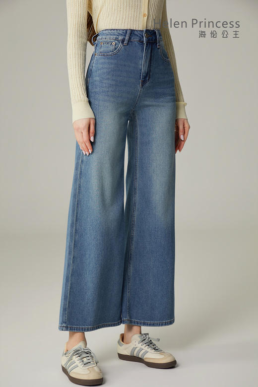 阔腿喇叭牛仔裤 商品图1
