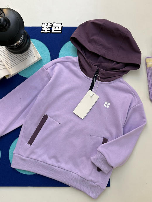 儿童半拉链撞色连帽卫衣 商品图9