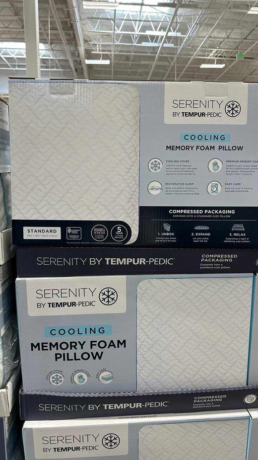 🔥特价！365元/只！🇺🇸Serenity记忆棉冰枕让您的骨骼和肌肉在一个舒适的温度中睡眠，记忆棉同时减轻因睡眠姿势导致的肩颈痛，让颈椎无压力 商品图1