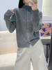 星纱肌理~花边袖半高领针织开衫毛衣 商品缩略图0