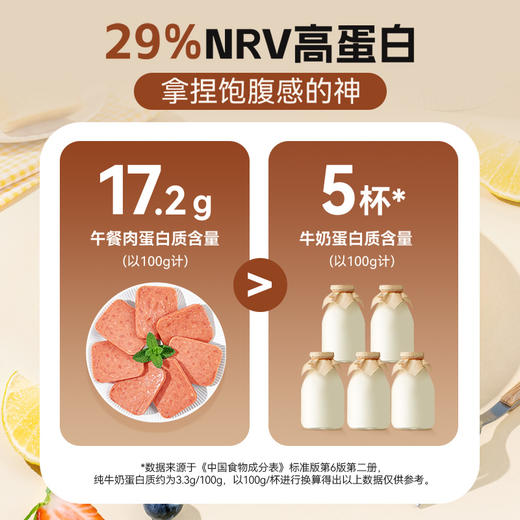 【满减专区】午餐肉25g原味 肉含量高达90% 高蛋白劲弹口感 商品图5