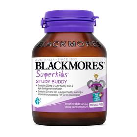 【领券到手价138元】Blackmores澳佳宝小超人学习小伙伴DHA+锌 30粒 日期到27年5月