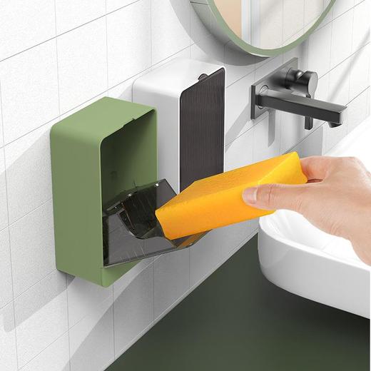 创意轻奢壁挂沥水肥皂盒翻盖可拆式香皂架免打孔浴室置物家居用品 商品图1