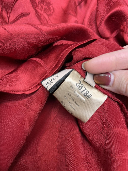 新款真丝缎提花袖口亮片上衣码数：S~XL两色 商品图9