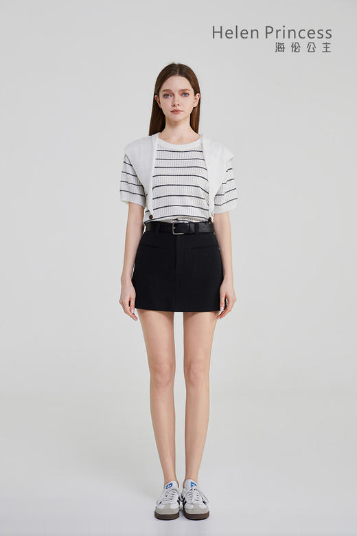 慵懒风圆领披肩上衣 商品图1